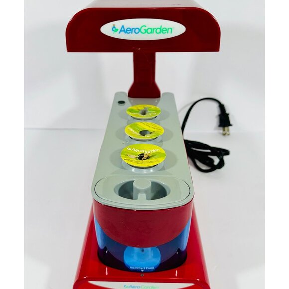AeroGarden Red Indoor Hydroponic Garden System Countertop LED Grow Light 3-Pod C - Picture 8 of 16